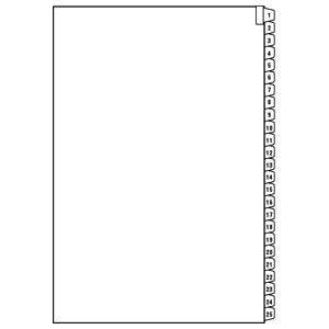 Numeric Index Divider Sheets